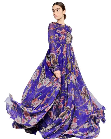 dolce gabbana floral print silk blend chiffon dress|silk chiffon dress.